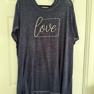 Lane Bryant Navy Graphic Tee - 30/32